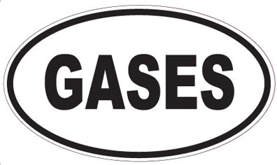 GASES - Oval Magnet