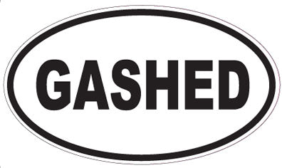 GASHED - Oval Sticker