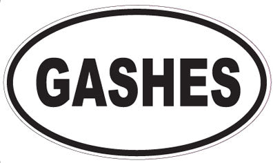 GASHES - Oval Sticker