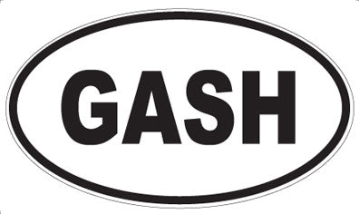 GASH - Oval Magnet