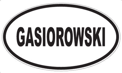 GASIOROWSKI - Oval Magnet