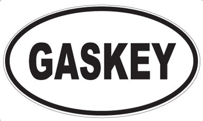 GASKEY - Oval Sticker