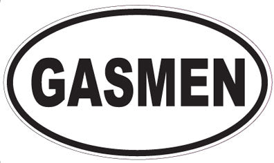 GASMEN - Oval Sticker
