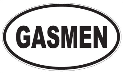 GASMEN - Oval Magnet