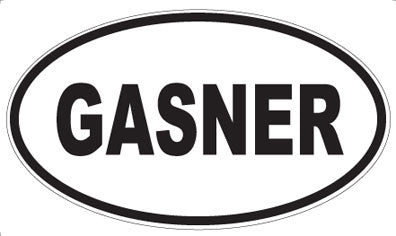 GASNER - Oval Sticker