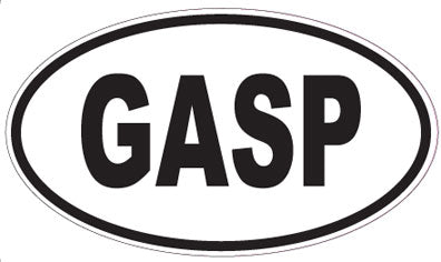 GASP - Oval Sticker