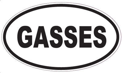 GASSES - Oval Sticker