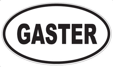 GASTER - Oval Magnet
