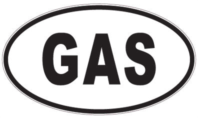 GAS - 3 Letter Initials Oval Magnet
