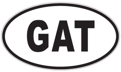 GAT - 3 Letter Initials Oval Sticker