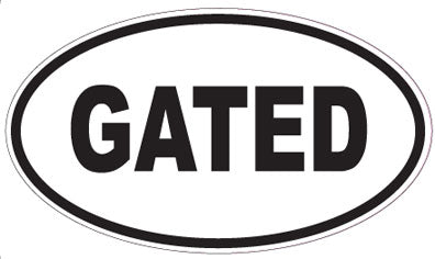 GATED - Oval Sticker