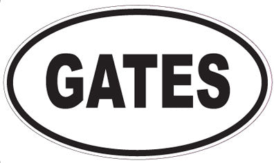 GATES - Oval Sticker