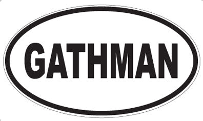 GATHMAN - Oval Sticker