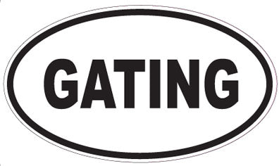 GATING - Oval Sticker