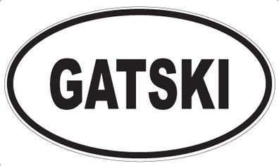 GATSKI - Oval Sticker