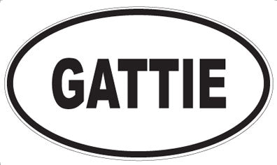 GATTIE - Oval Sticker