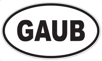 GAUB - Oval Sticker