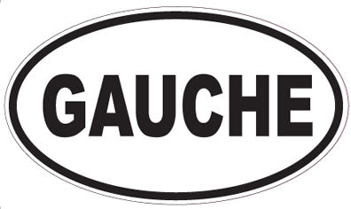 GAUCHE - Oval Sticker