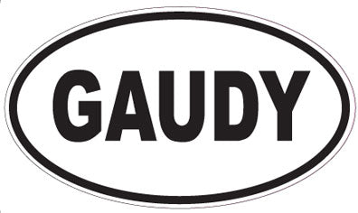 GAUDY - Oval Sticker