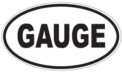 GAUGE - Oval Sticker