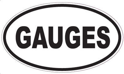 GAUGES - Oval Sticker
