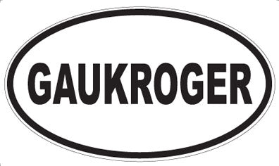 GAUKROGER - Oval Sticker