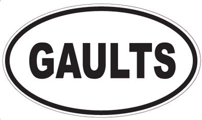 GAULTS - Oval Sticker