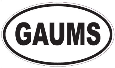 GAUMS - Oval Sticker