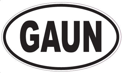 GAUN - Oval Sticker