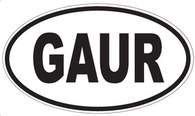 GAUR - Oval Sticker