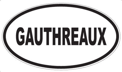 GAUTHREAUX - Oval Magnet
