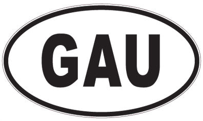 GAU - 3 Letter Initials Oval Magnet