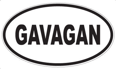 GAVAGAN - Oval Sticker