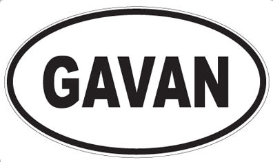 GAVAN - Oval Sticker