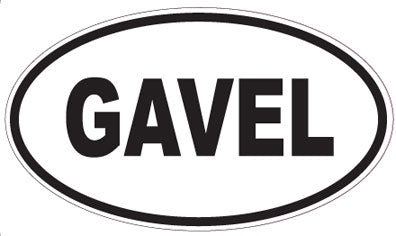 GAVEL - Oval Sticker