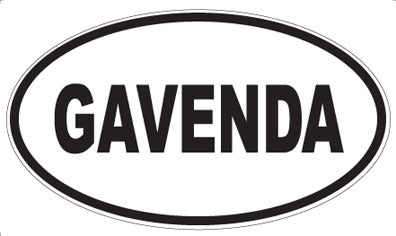 GAVENDA - Oval Sticker