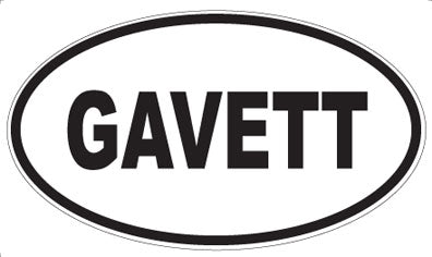 GAVETT - Oval Magnet