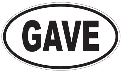 GAVE - Oval Sticker