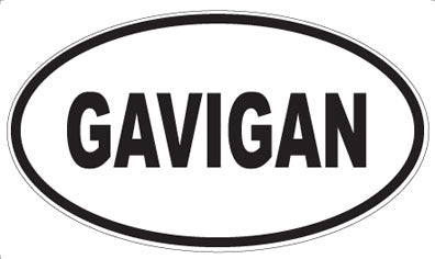 GAVIGAN - Oval Magnet
