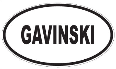 GAVINSKI - Oval Sticker