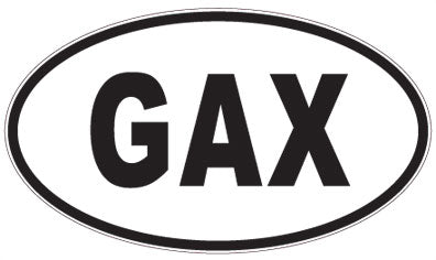 GAX - 3 Letter Initials Oval Sticker
