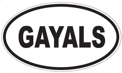 GAYALS - Oval Sticker