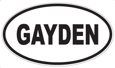 GAYDEN - Oval Sticker
