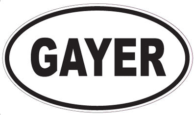 GAYER - Oval Sticker