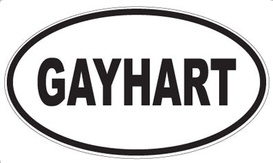GAYHART - Oval Sticker