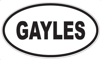 GAYLES - Oval Sticker