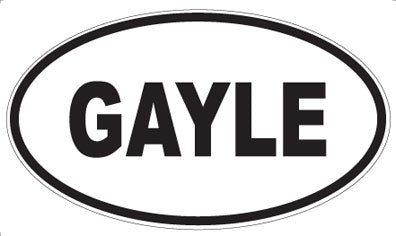 GAYLE - Oval Magnet