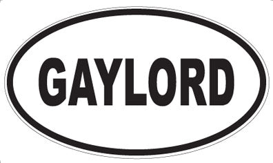 GAYLORD - Oval Sticker