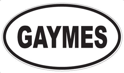 GAYMES - Oval Sticker