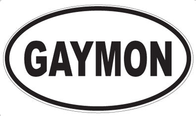 GAYMON - Oval Sticker